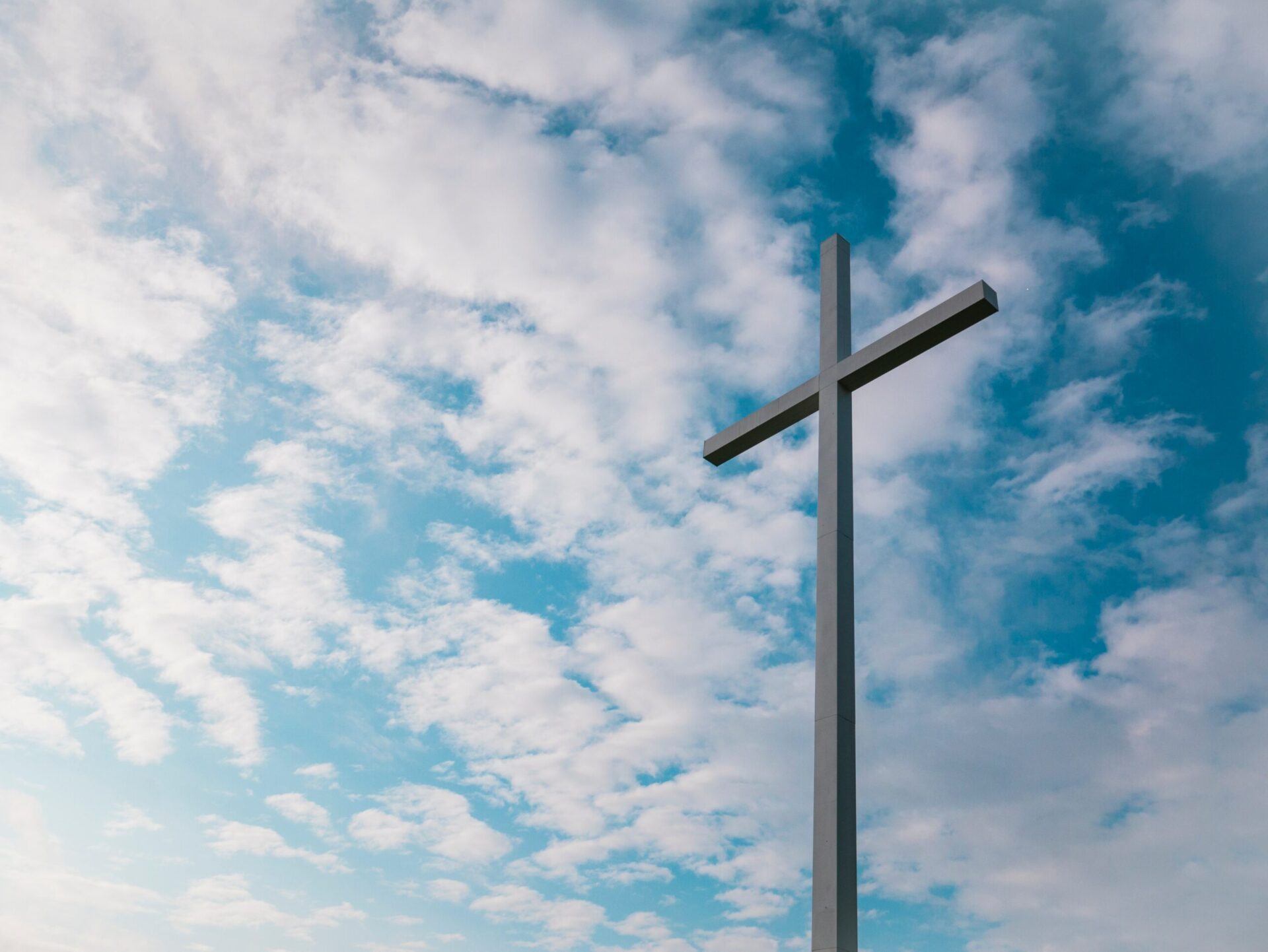 Cross in clouds