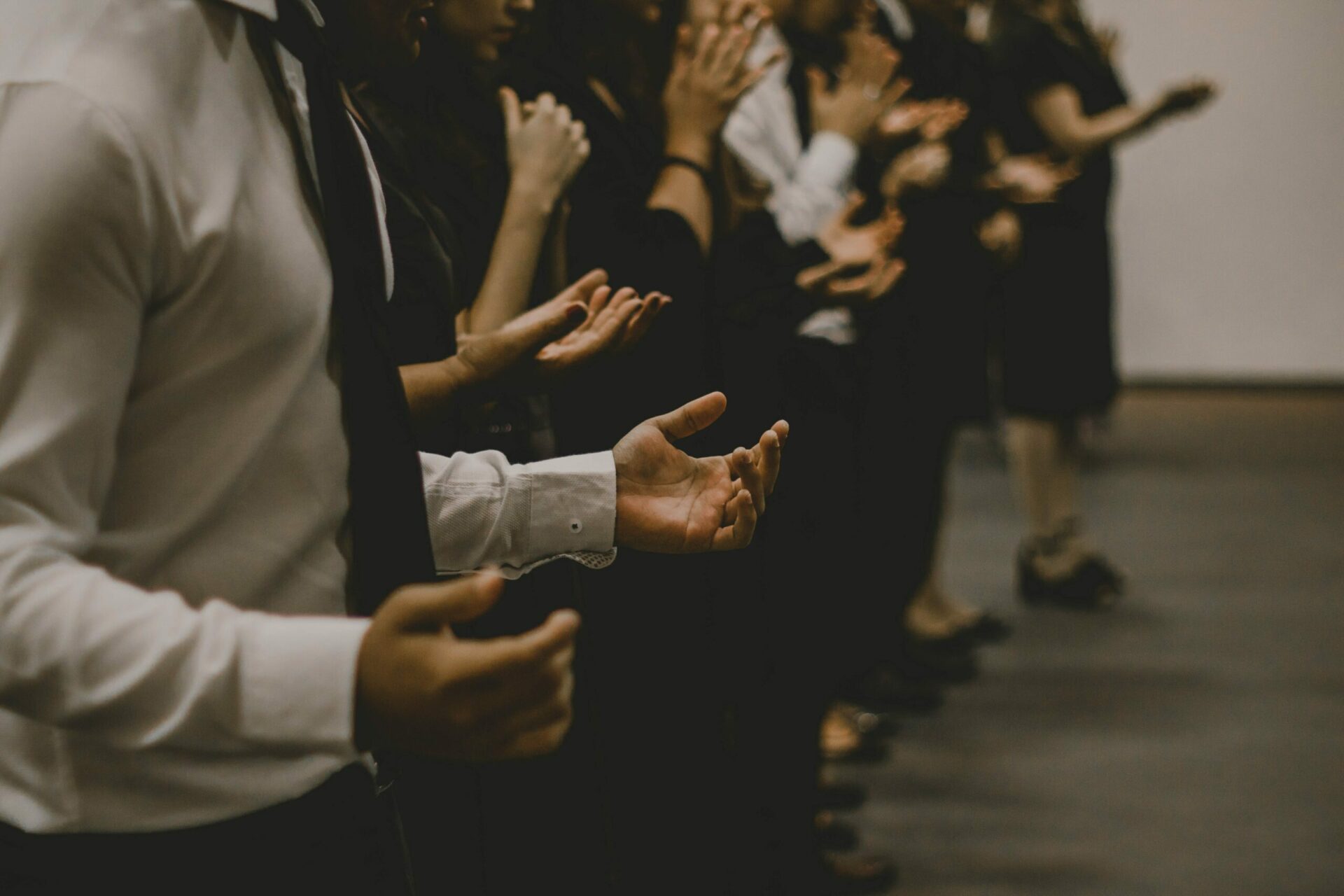 Group of people in a church